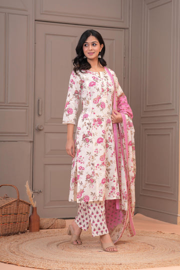 OFF-WHITE POMPOM STRAIGHT SUIT SET