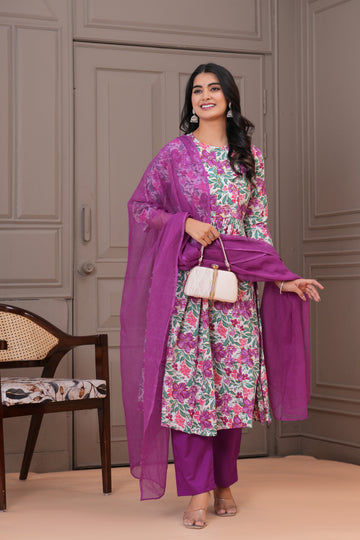 KOTA DORIA PURPLE PLEATED