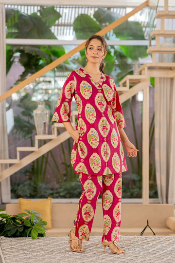 MAGENTA BLOOM COTTON CO-ORD SET