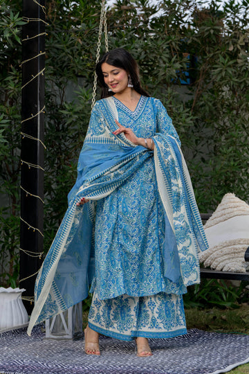 INDIGO PAISLEY SUIT SET