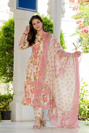 PLEATED PASTEL BLOOM SUIT