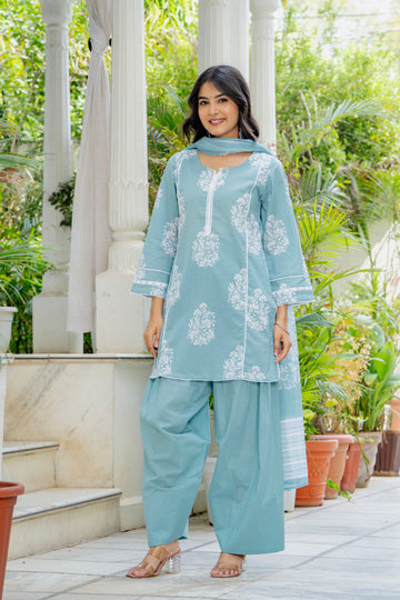 SKY MIST FARSHI SUIT SET