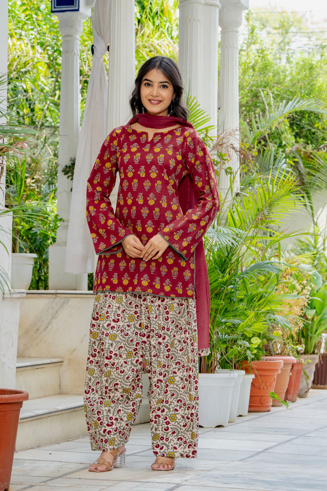 RUBY IVORY FARSHI SUIT SET