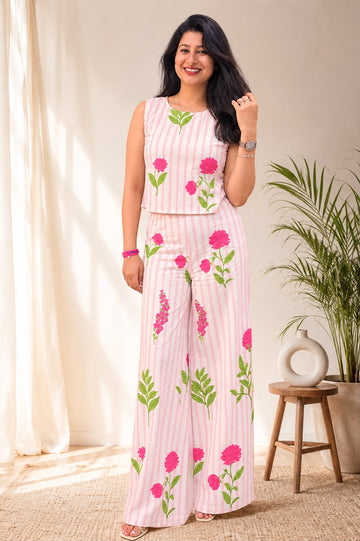 FLORAL DAYDREAM STRIPED CO-ORD SET