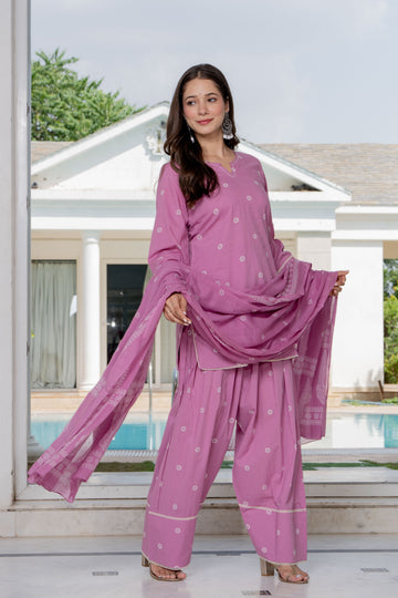 LAVENDER FARSHI SUIT SET