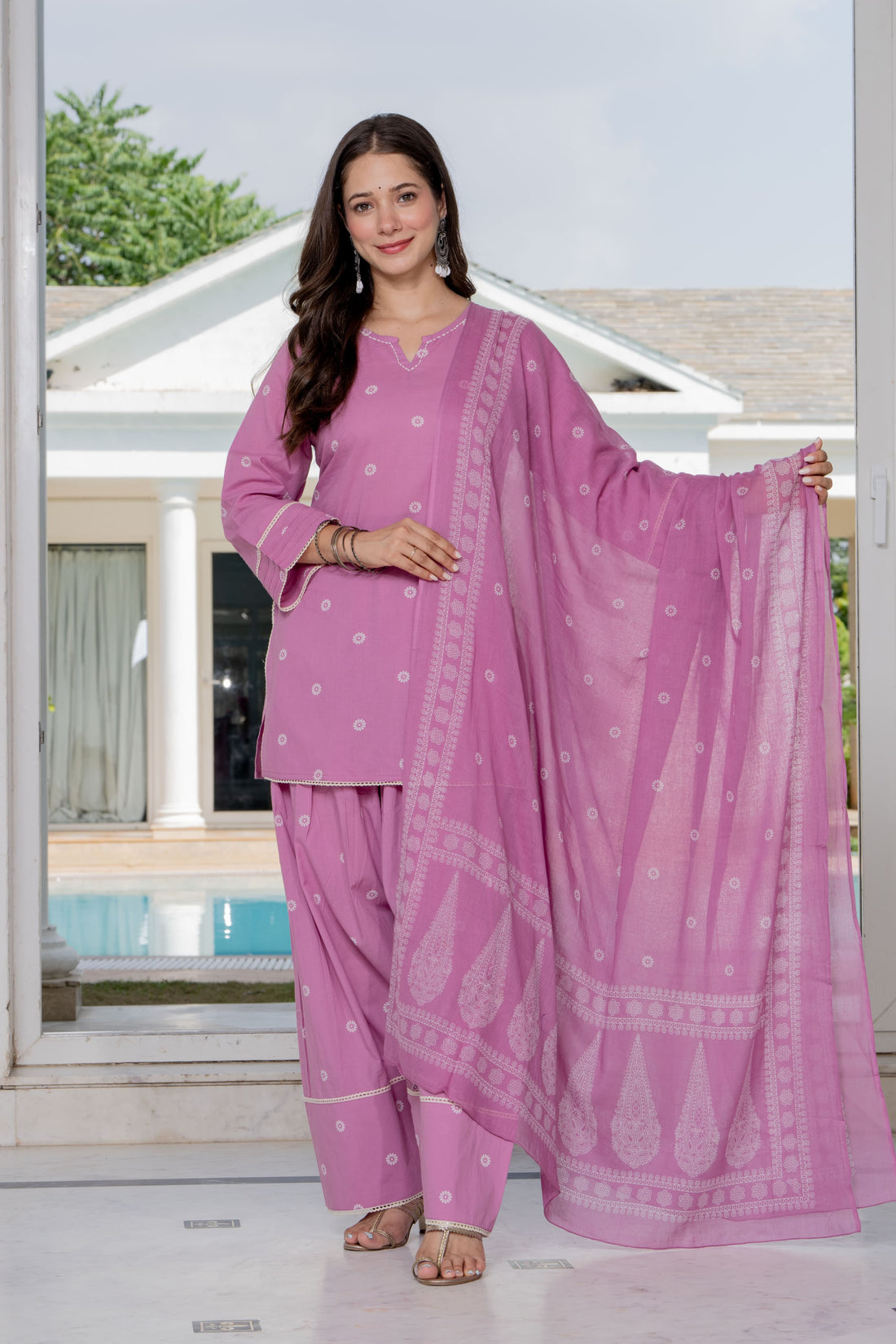LAVENDER FARSHI SUIT SET