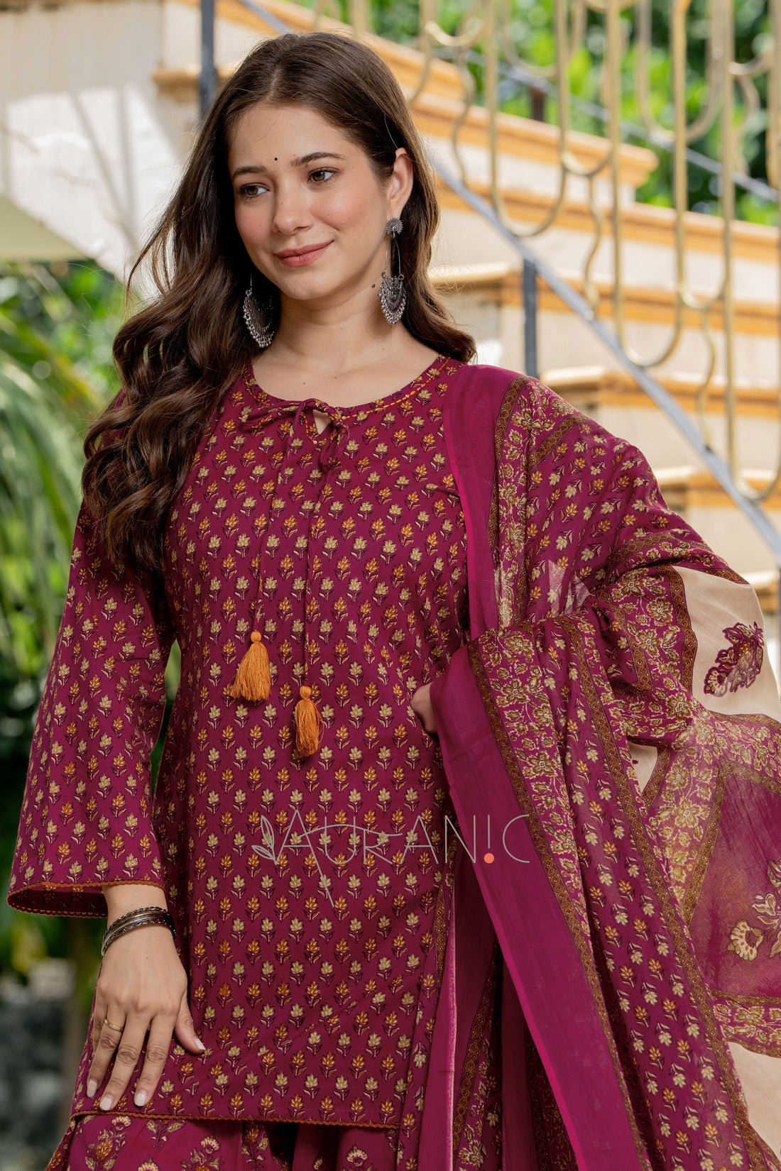 DEEP BERRY PINK FARSHI SUIT SET