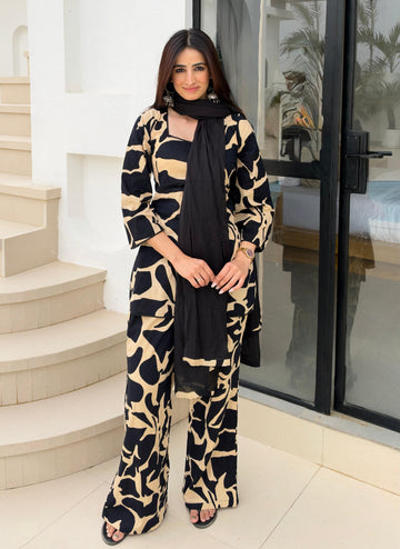 PALAZZO SUIT SET - ABSTRACT ELEGANCE