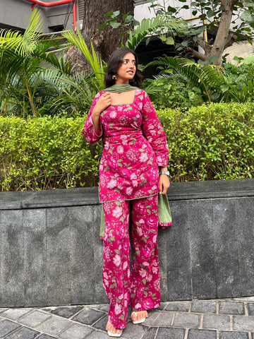 PALAZZO SUIT SET - MAGENTA SAGE