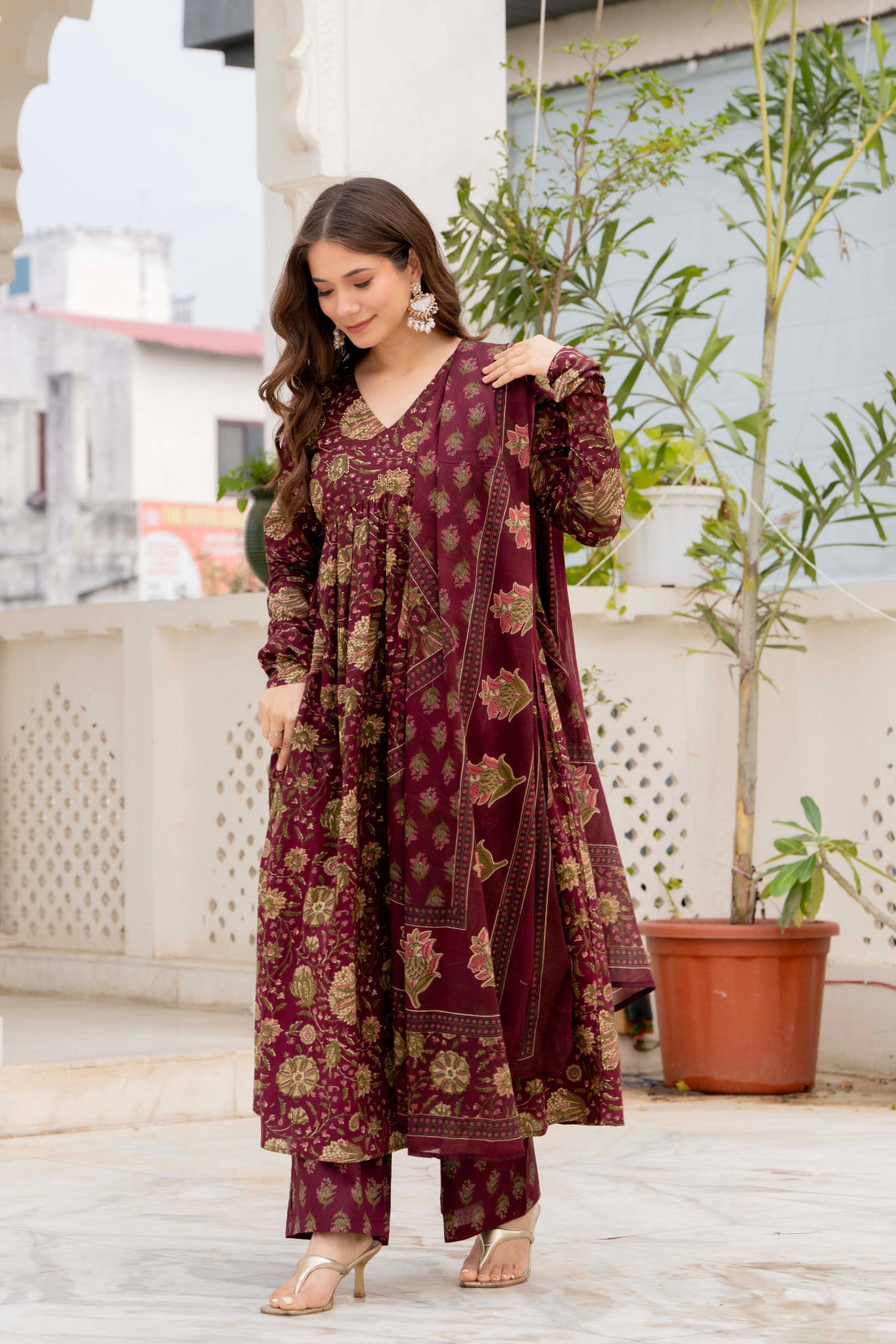 WINE ALIA CUT SUIT SET