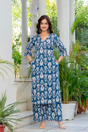 BLUE IKKAT CO-ORD SET