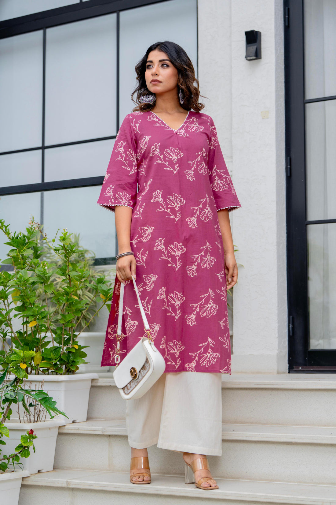 PINK POETRY LONG KURTI